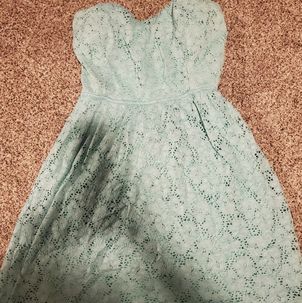 Rue 21 light blue strapless dress